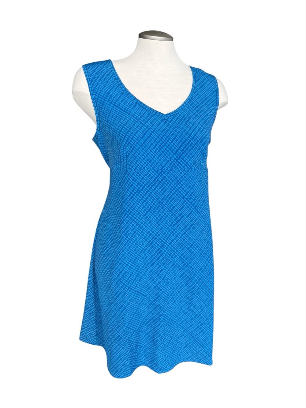 Suzy Shier Bright Blue V-Neck Swim Coverup Dress